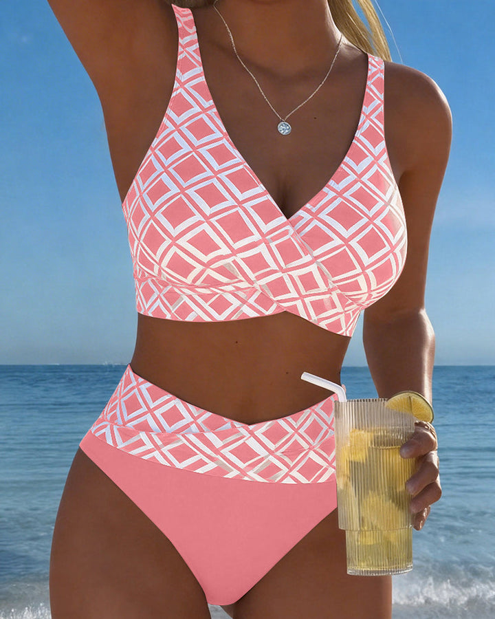 Natalie Geometric Two-Piece Swimsuit
