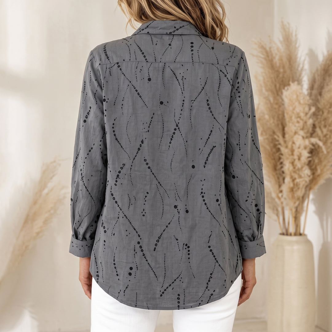 Carolyn Printed Button-Up Shirt