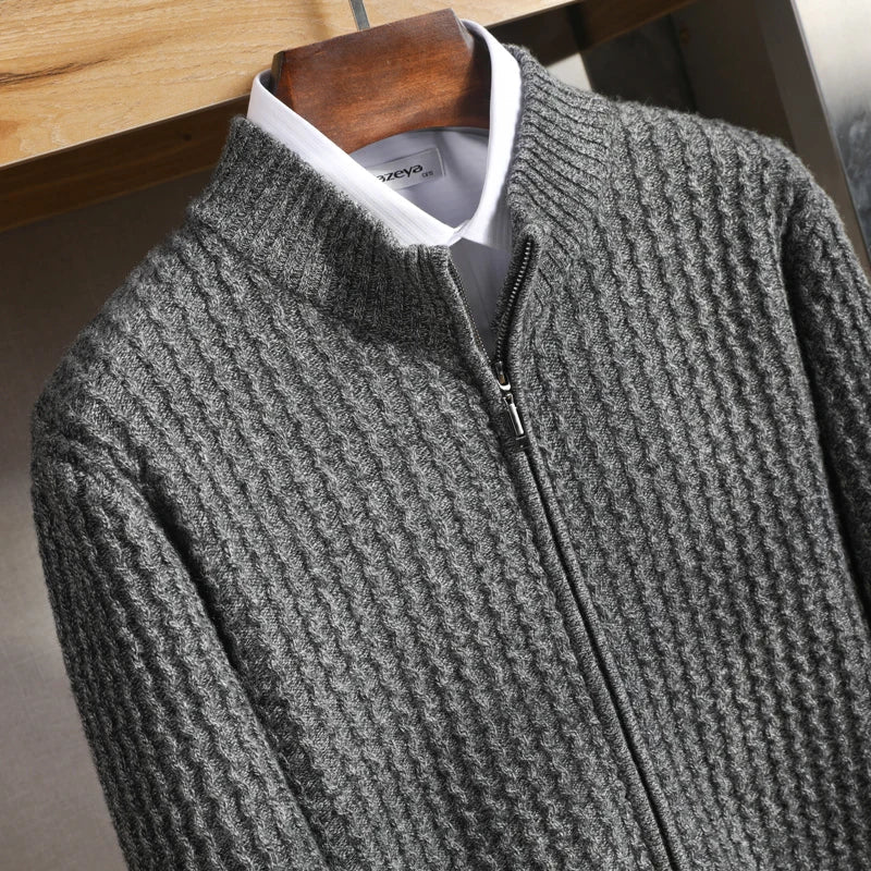 Harrison 100% Merino Wool Zip-Sweater