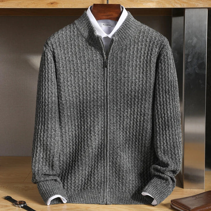 Harrison 100% Merino Wool Zip-Sweater