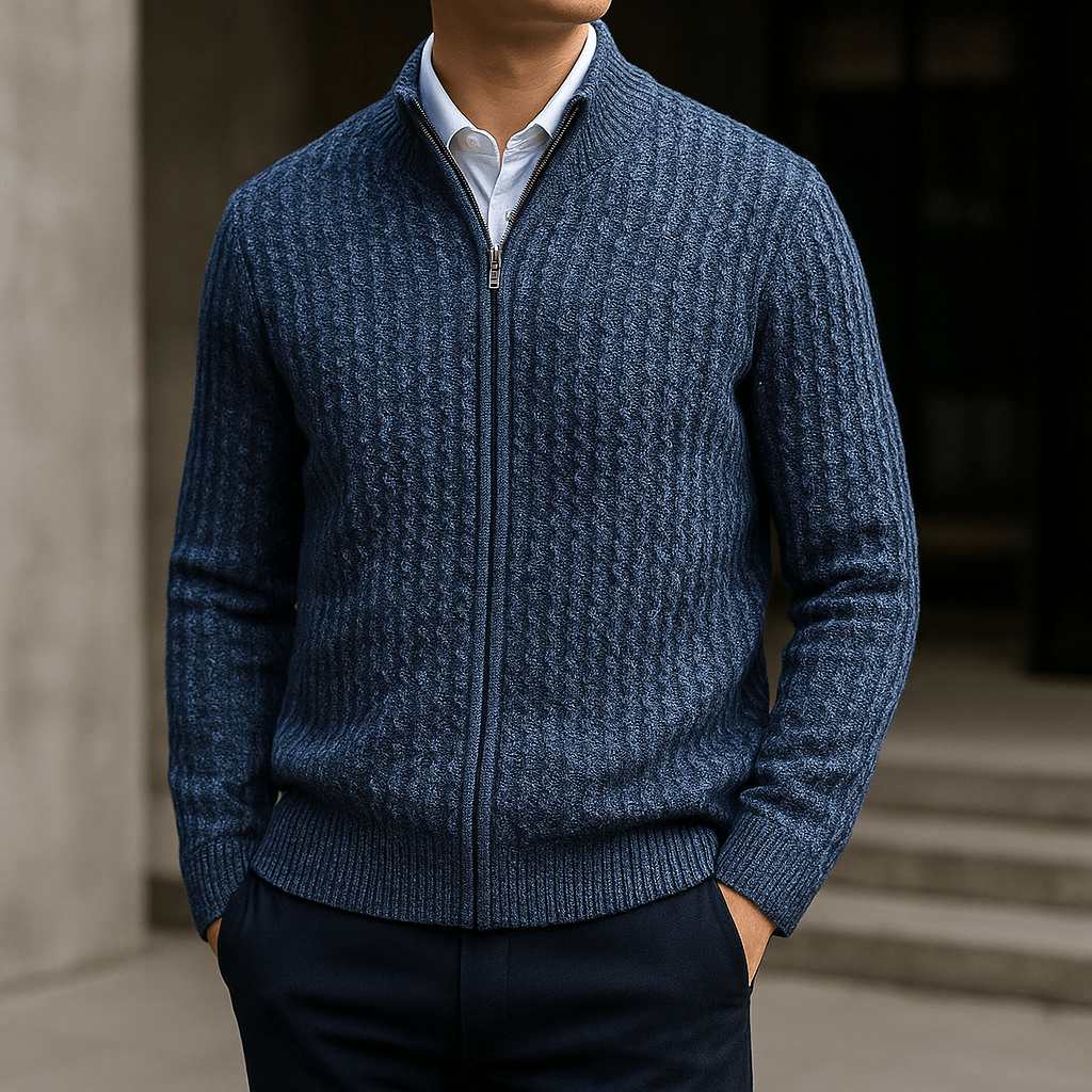 Harrison 100% Merino Wool Zip-Sweater