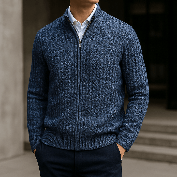 Harrison 100% Merino Wool Zip-Sweater