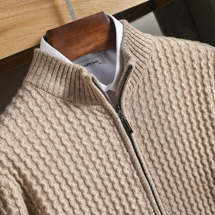 Harrison 100% Merino Wool Zip-Sweater