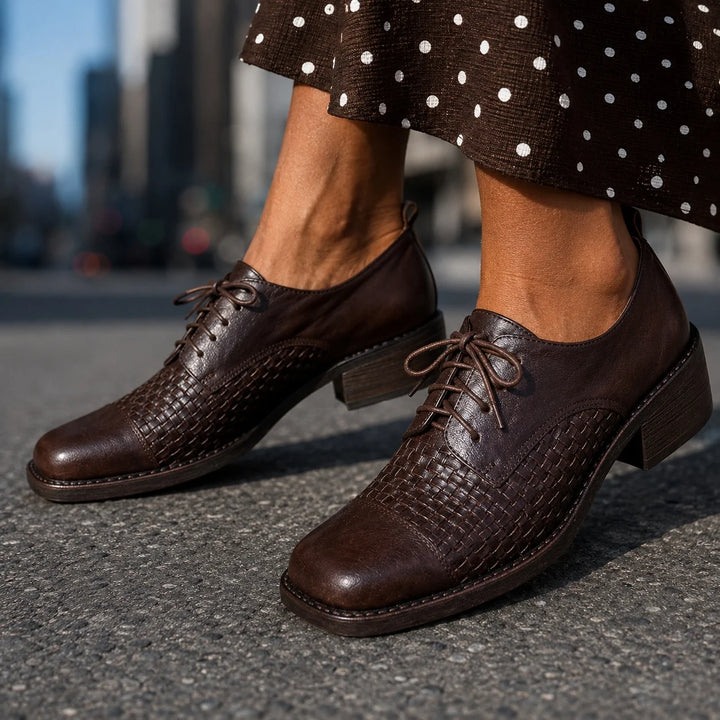 Vera Woven Oxford Shoes