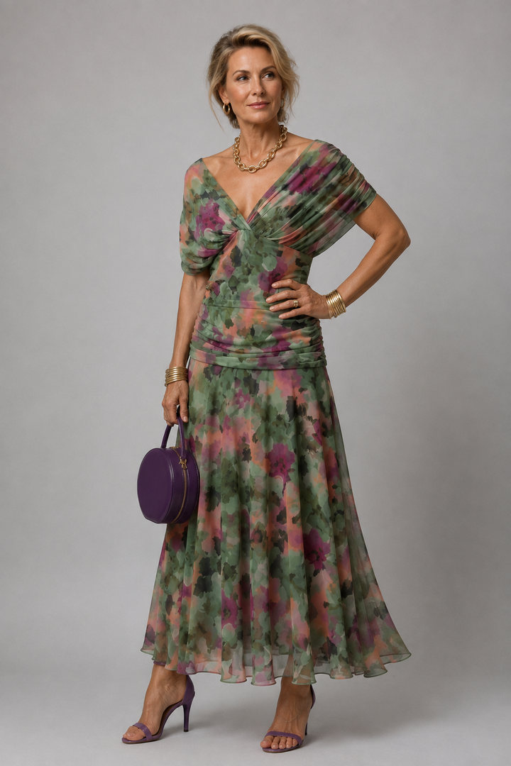 Diana Printed Midi Dress