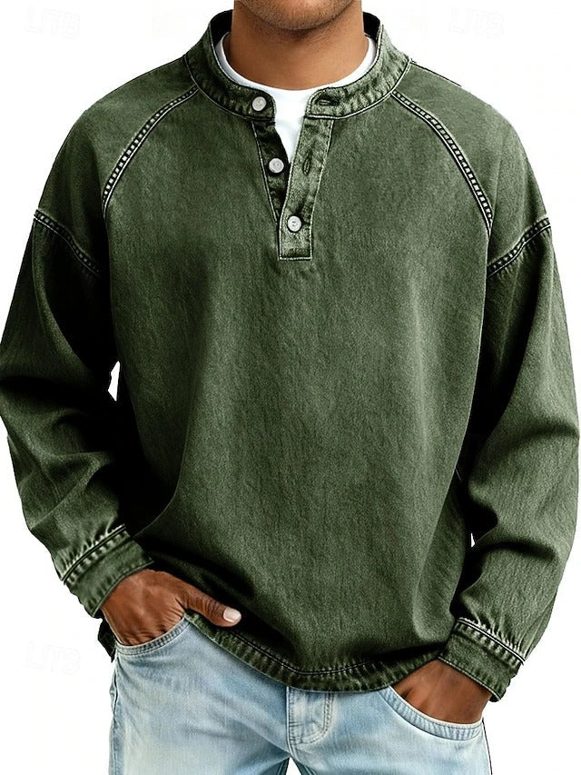 Ethan Button Neck Shirt
