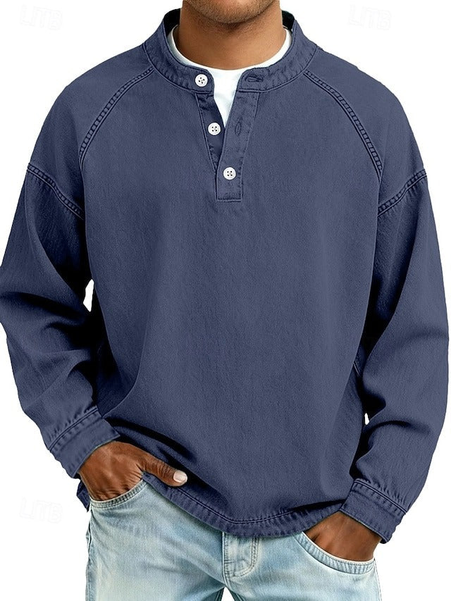 Amir | Washed Long Sleeve Henley