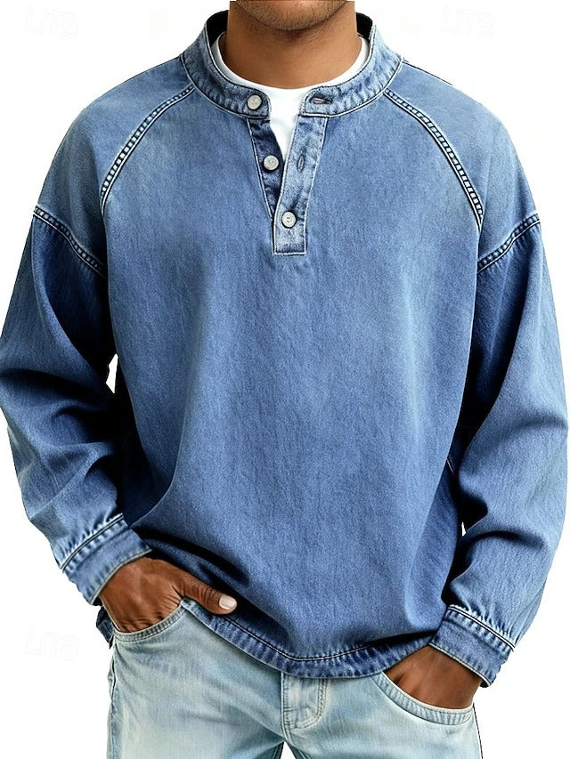 Ethan Button Neck Shirt