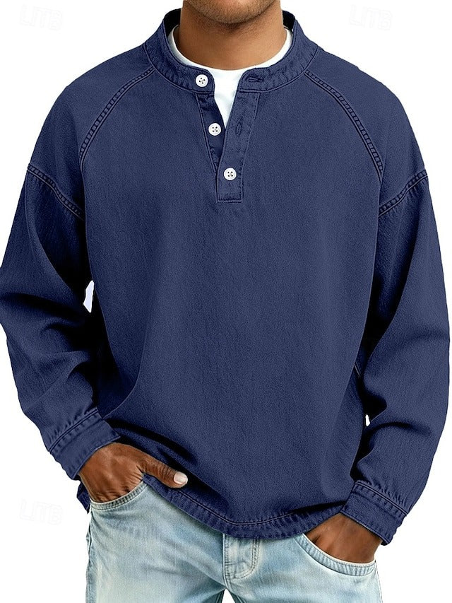 Ethan Button Neck Shirt