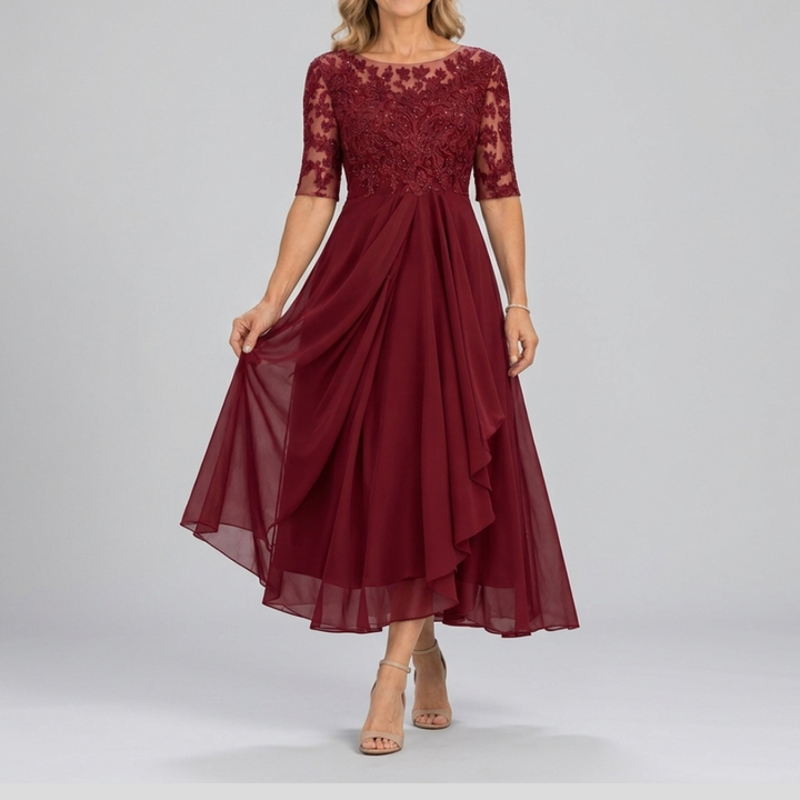 Eleanor Pleated Midi Dress