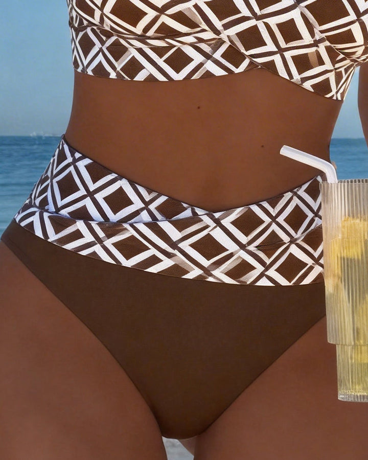 Natalie Geometric Two-Piece Swimsuit