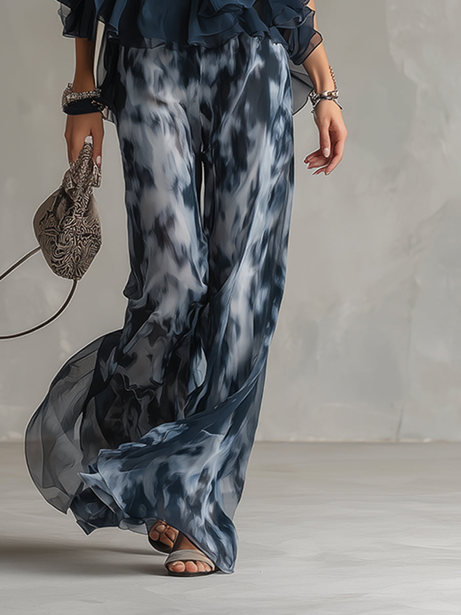 Beatrice Halter Printed Two-Piece Set