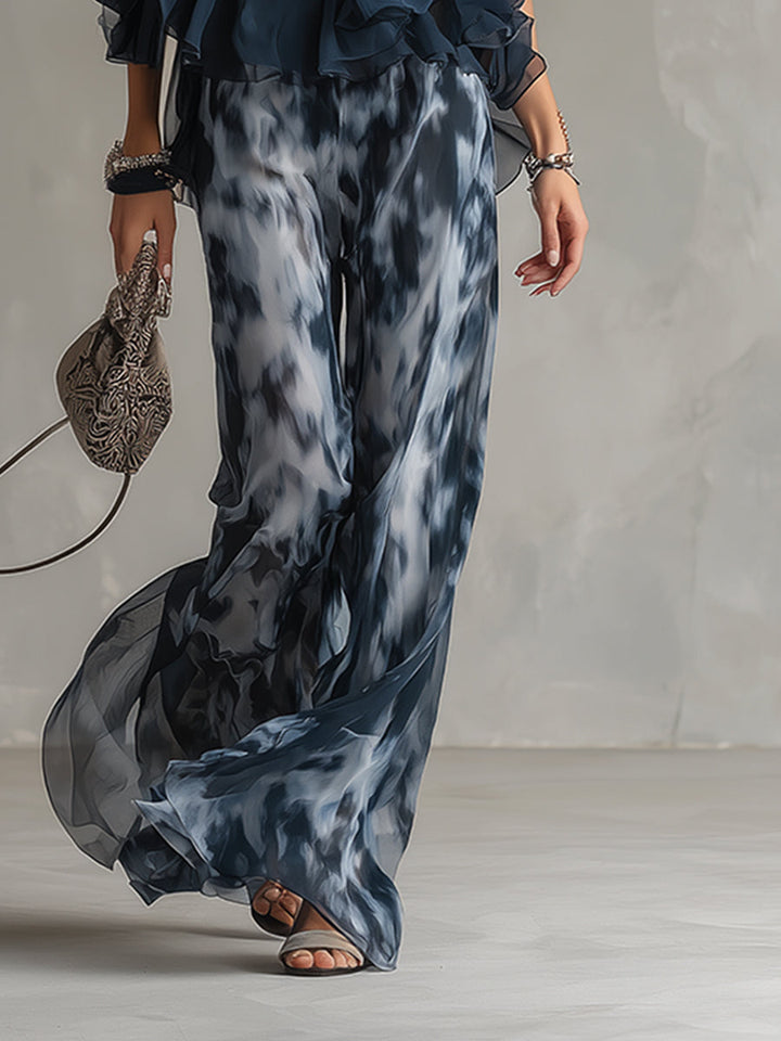 Beatrice Halter Printed Two-Piece Set