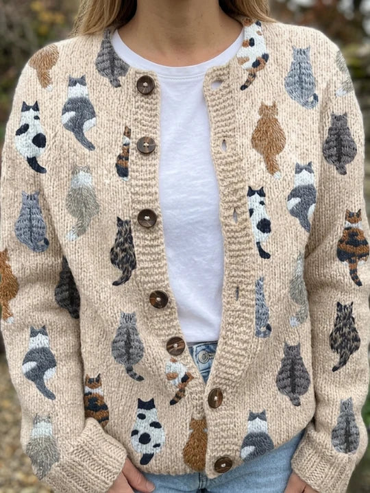 Amelia Fish Pattern Cardigan