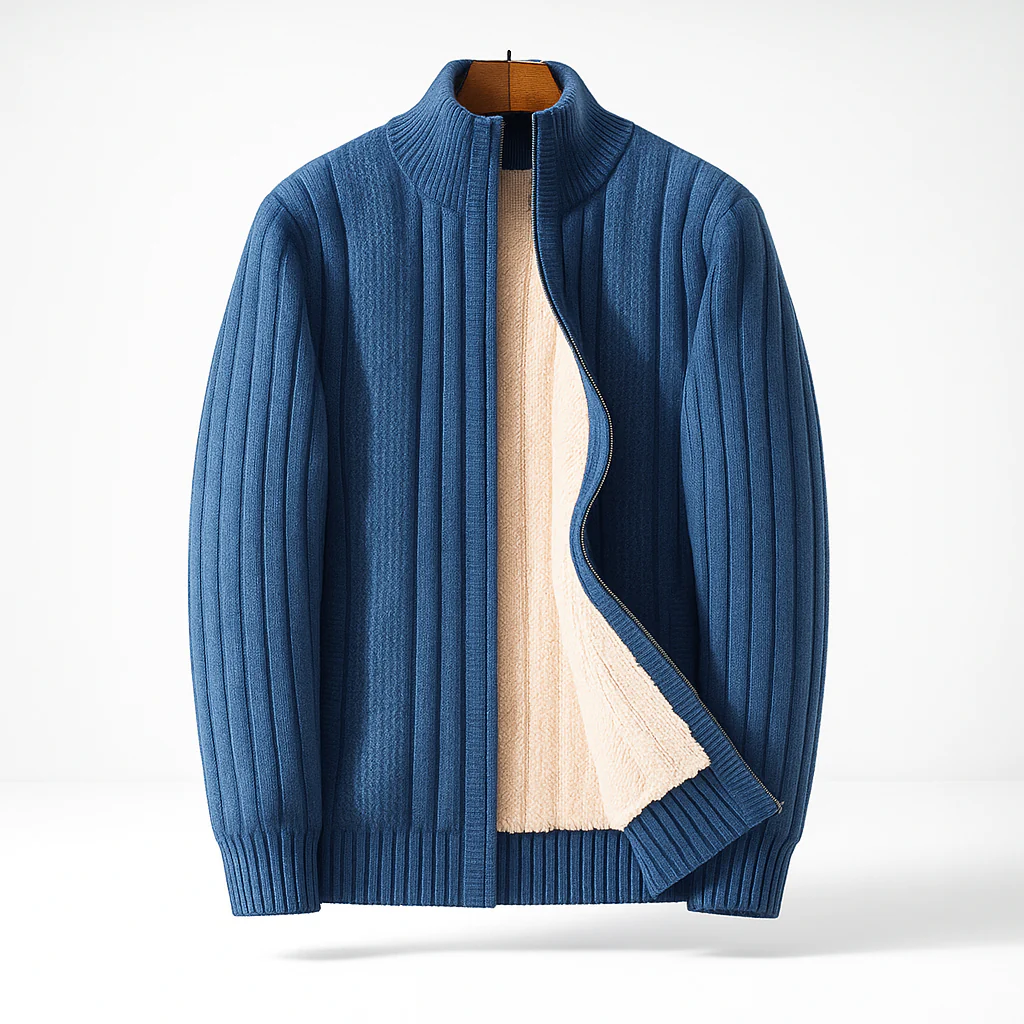 Vincent Ribbed Zip Sweater