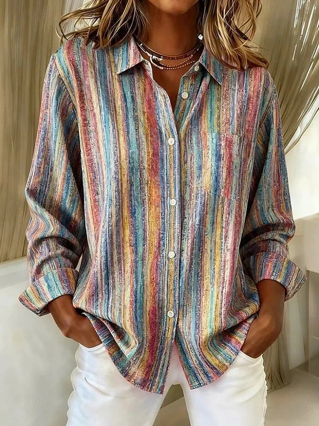 Carolyn Printed Button-Up Shirt