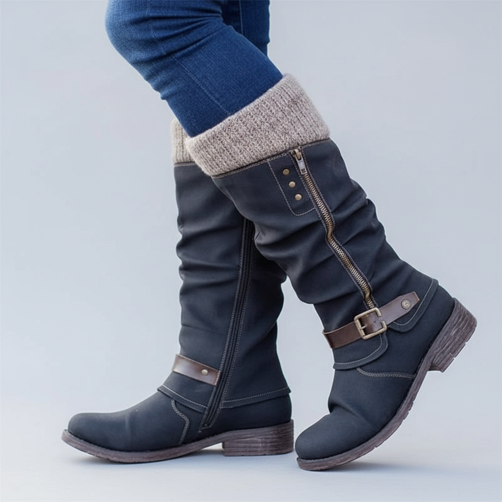 Ariana Mid-Calf Buckle Boots