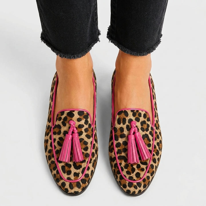 Willa Leopard Tassel Loafers