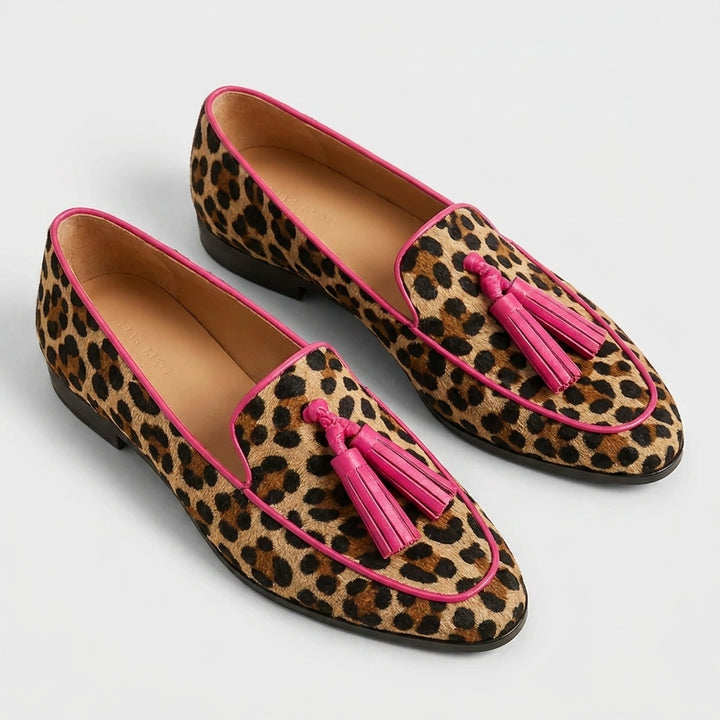 Willa Leopard Tassel Loafers