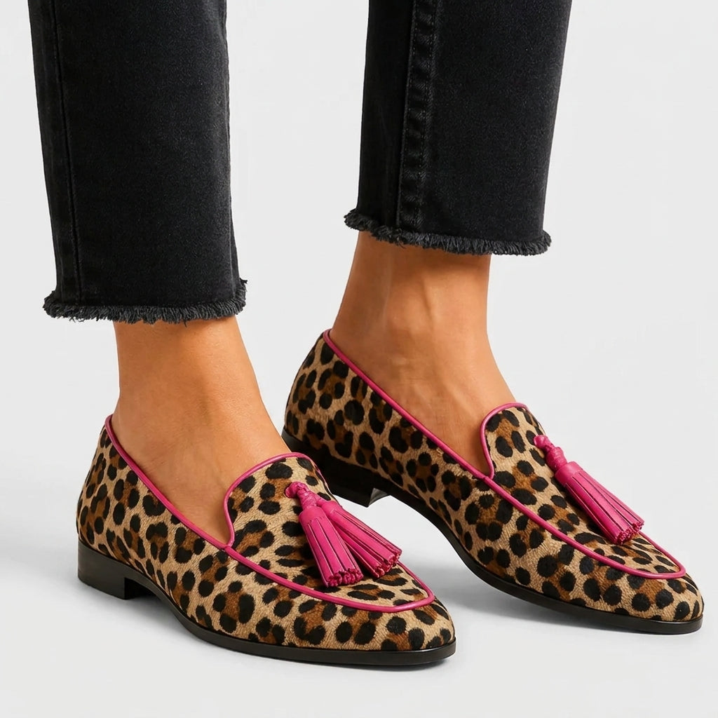 Willa Leopard Tassel Loafers