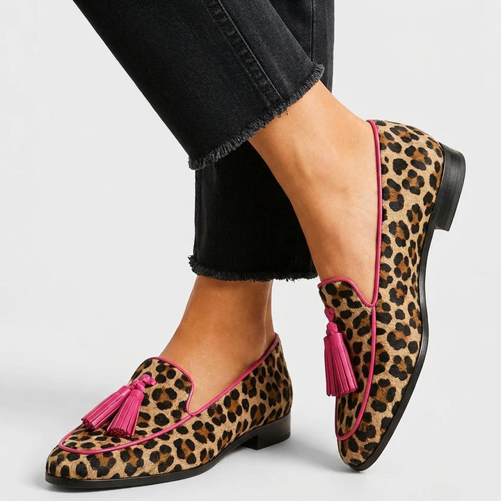 Willa Leopard Tassel Loafers