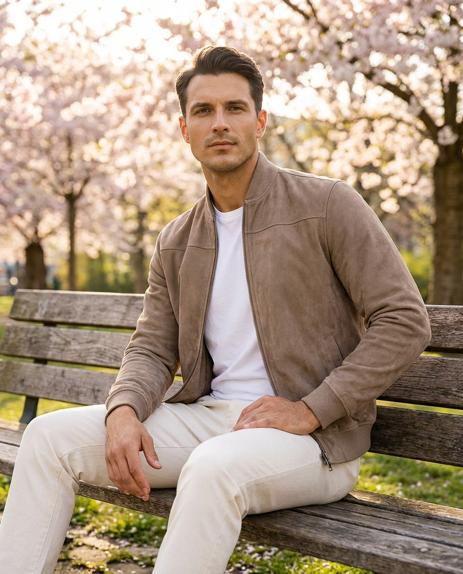 Mico - Suede Bomber Jacket