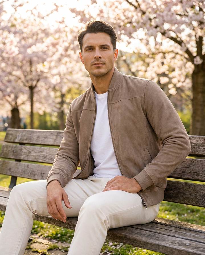 Mico - Suede Bomber Jacket