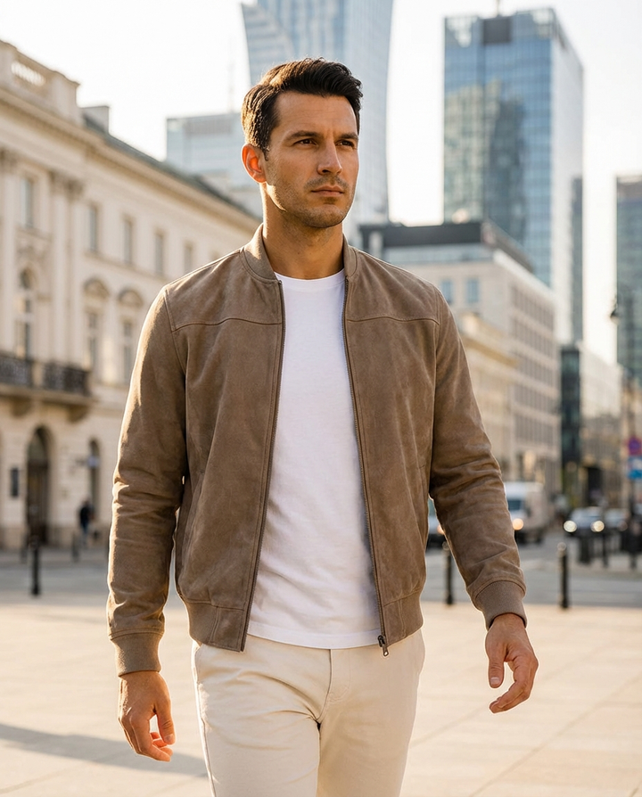 Mico - Suede Bomber Jacket