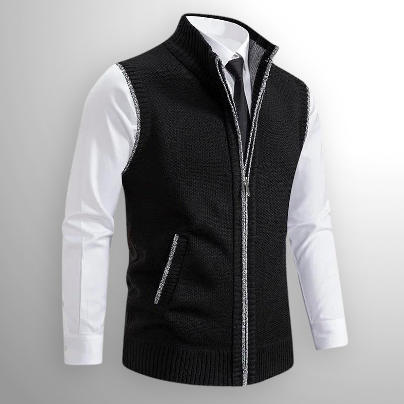 Theo Textured Zip Vest