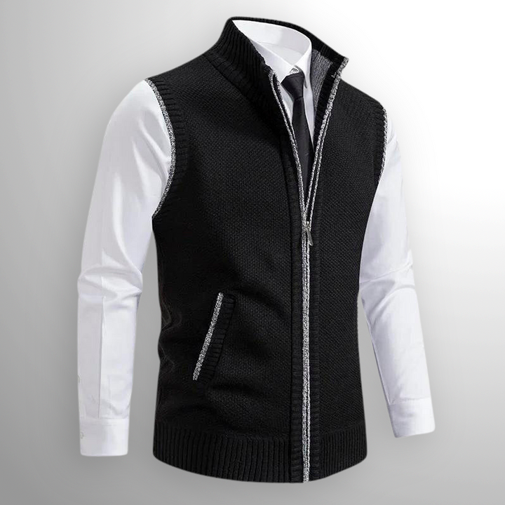 Theo Textured Zip Vest