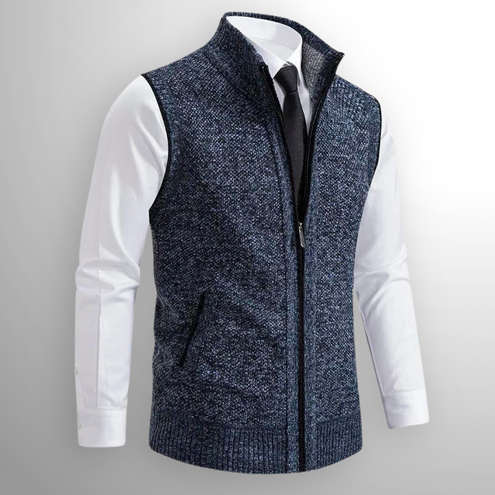 Theo Textured Zip Vest
