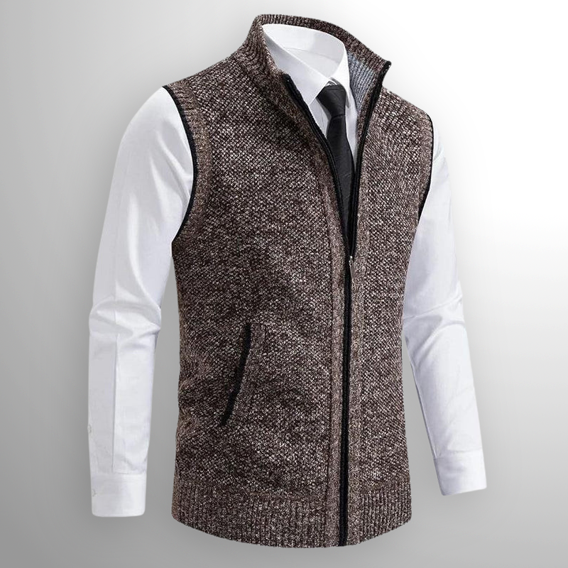 Theo Textured Zip Vest