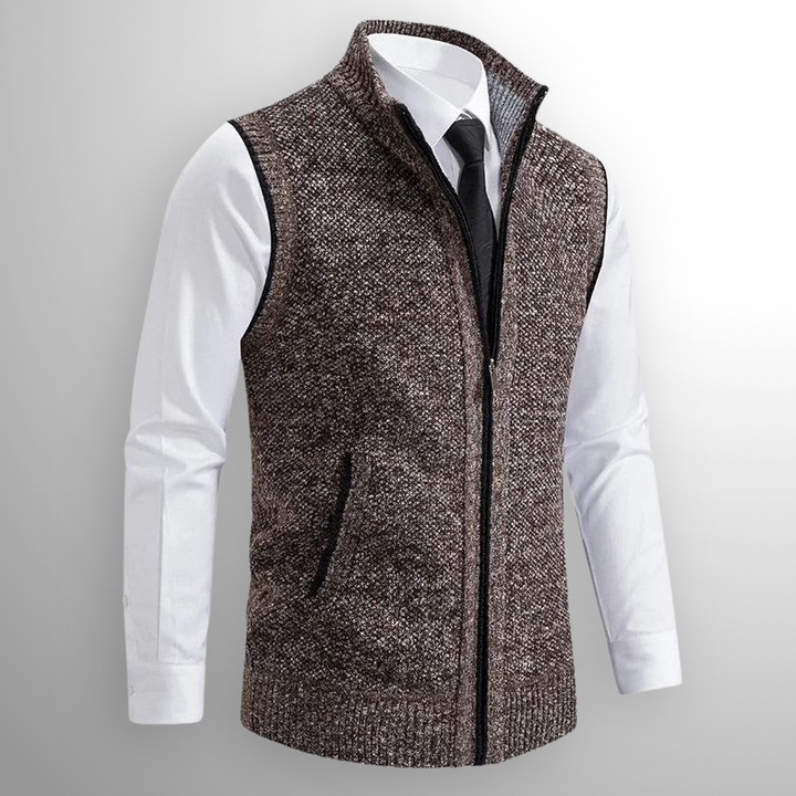 Theo Textured Zip Vest