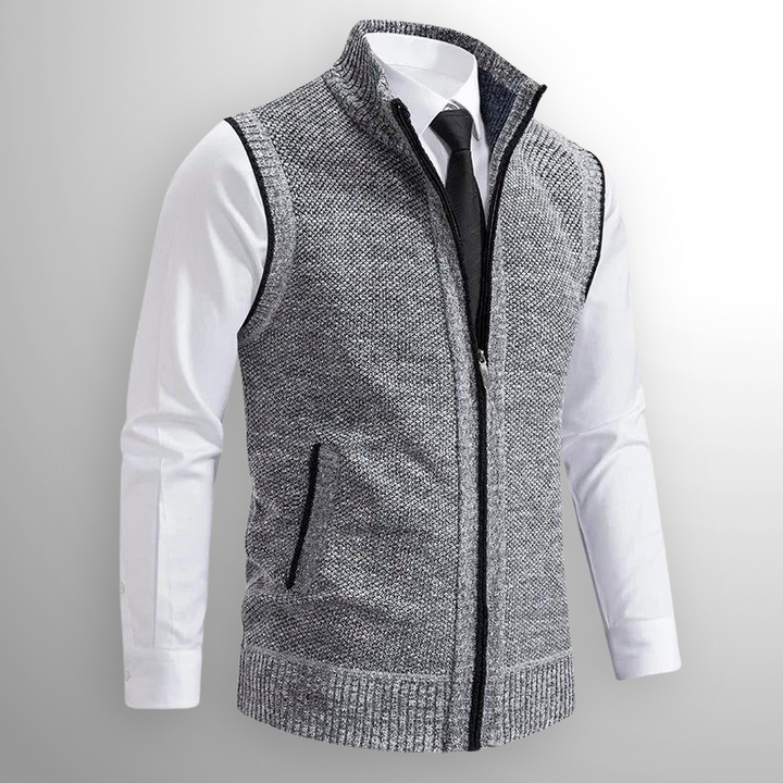 Theo Textured Zip Vest