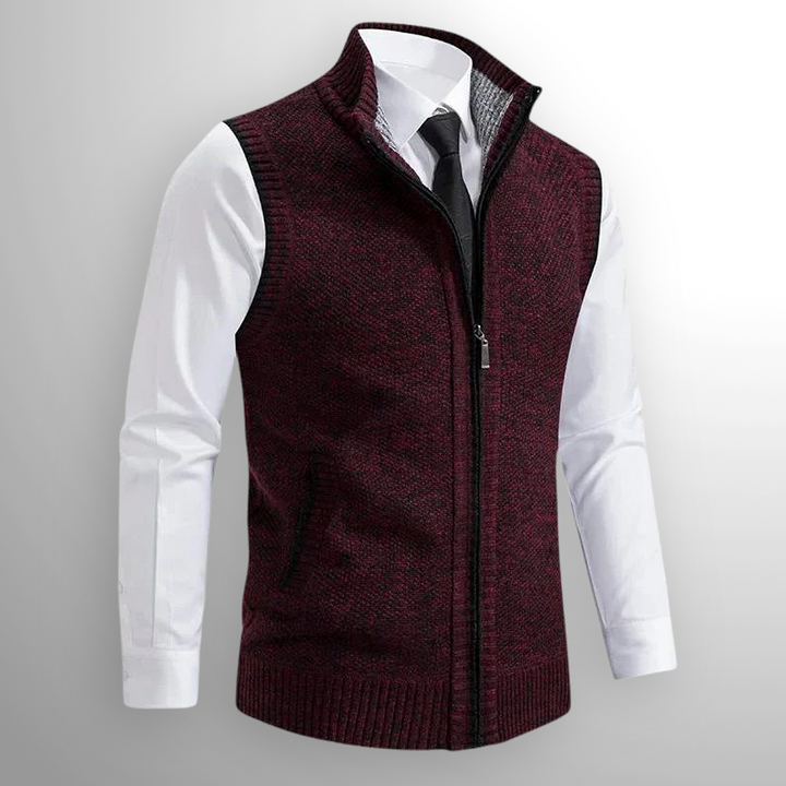 Theo Textured Zip Vest